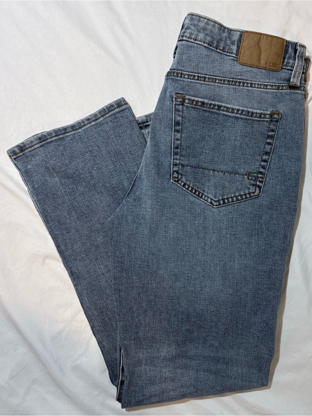 Aeropostale Athletic Straight Light Blue Jeans